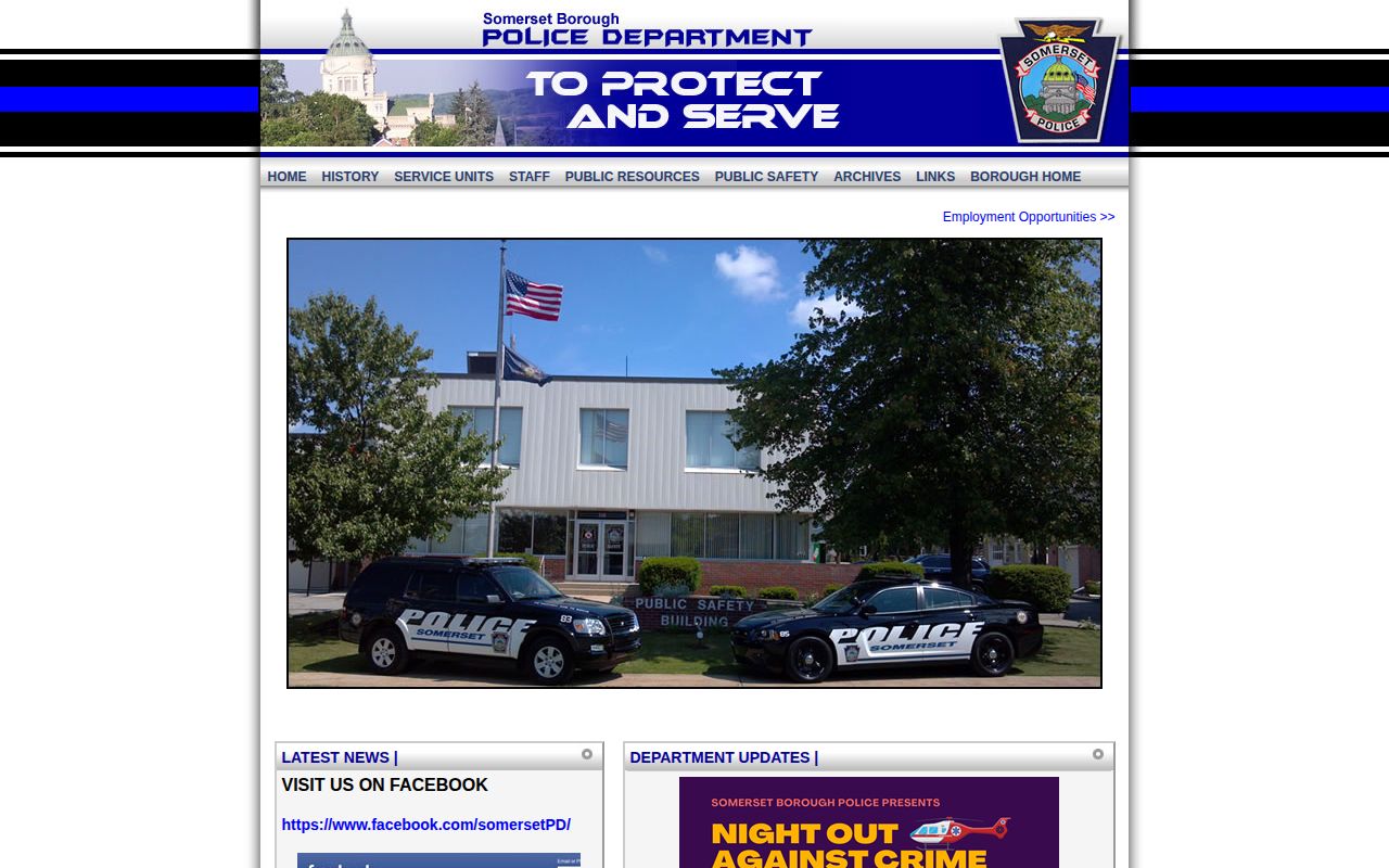Somerset County official Somerset Borough Police arrest-record source