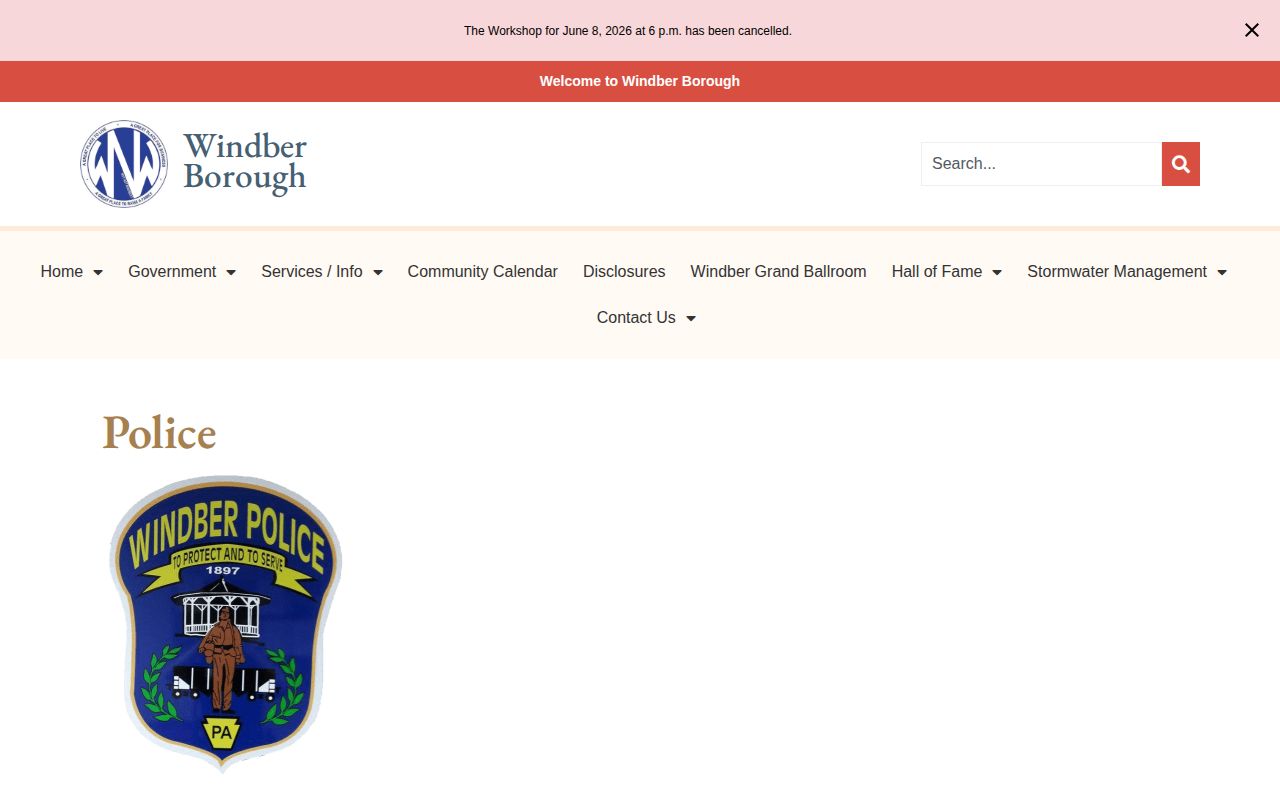 Windber Borough Police Somerset County arrest-record source